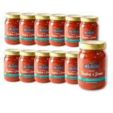DeLallo Peppers & Sauce, Mild Homestyle Tomato Sauce with Chunky Bell Peppers, Made in Small Batches, Gourmet Ingredient for Italian Sausage, Pasta