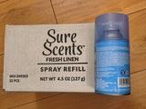 Sure Scents™ Fresh Linen Automatic Spray Refills, 4.5 oz. 12 Pack