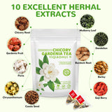 Chicory and Gardenia Tea, Burdock Root Tea - Thoughtful Gift for Parents & Seniors, 10-Ingredient Botanical Blend with Dandelion & Goji, Caffeine-Free