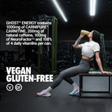 GHOST Energy Drink - 12-Pack, Tropical Mango, 16oz Cans - Energy & Focus & No Artificial Colors - 200mg of Natural Caffeine, L-Carnitine & Taurine