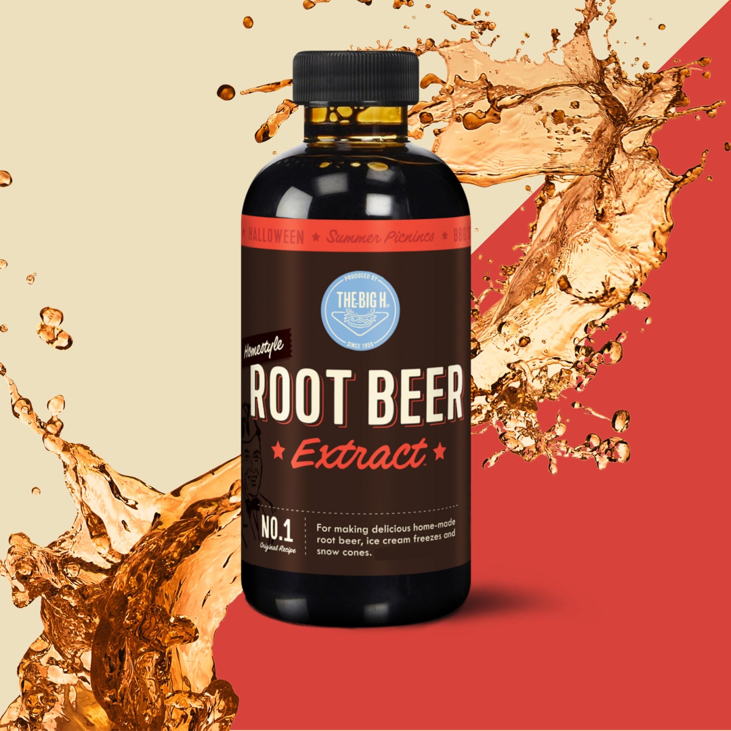 Hires Big H Root Beer Extract, Root Beer Soda and Dessert Syrup, 4 Fl Oz (Pack of 1)