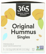 365 by Whole Foods Market Original Single Serve Hummus 6 Count, 12 OZ