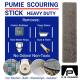PUMIE Scouring Stick, Heavy Duty, HDW by U.S. Pumice, Remove Toilet Stains, Hard Water Rings, Rust and Paint, Carbon Buildups (1 Pack)
