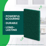 Scotch-Brite Heavy Duty Scouring Pad, Dish Scrubber for Kitchen + Outdoor, 8 Scrub Pads for Uncoated Pots and Pans, Cast Iron Cooktops, Grill Grates