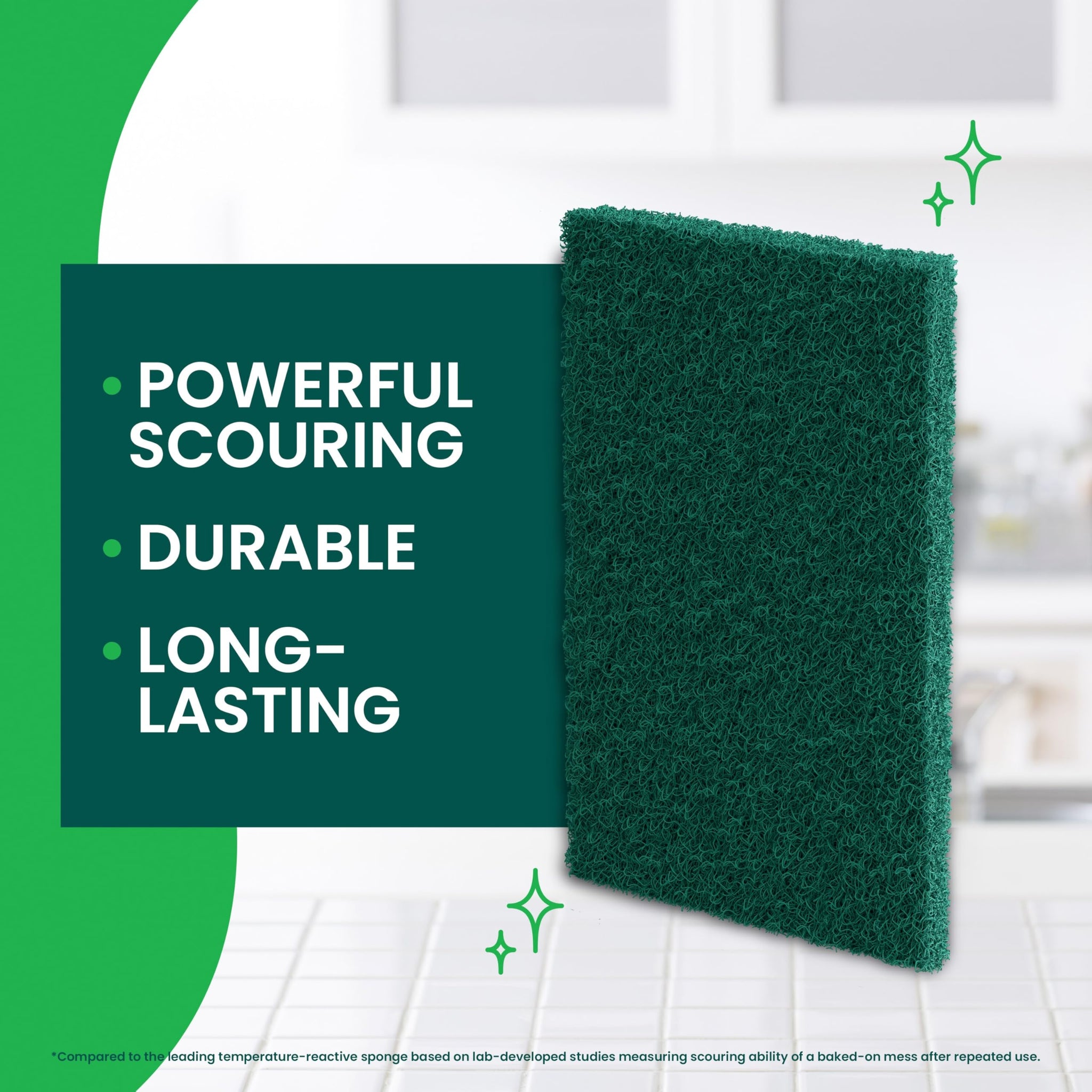 Scotch-Brite Heavy Duty Scouring Pad, Durable and Long-Lasting Dish Scrubber for Kitchen + Outdoor, 30 Scrub Pads for Uncoated Pots and Pans, Cast