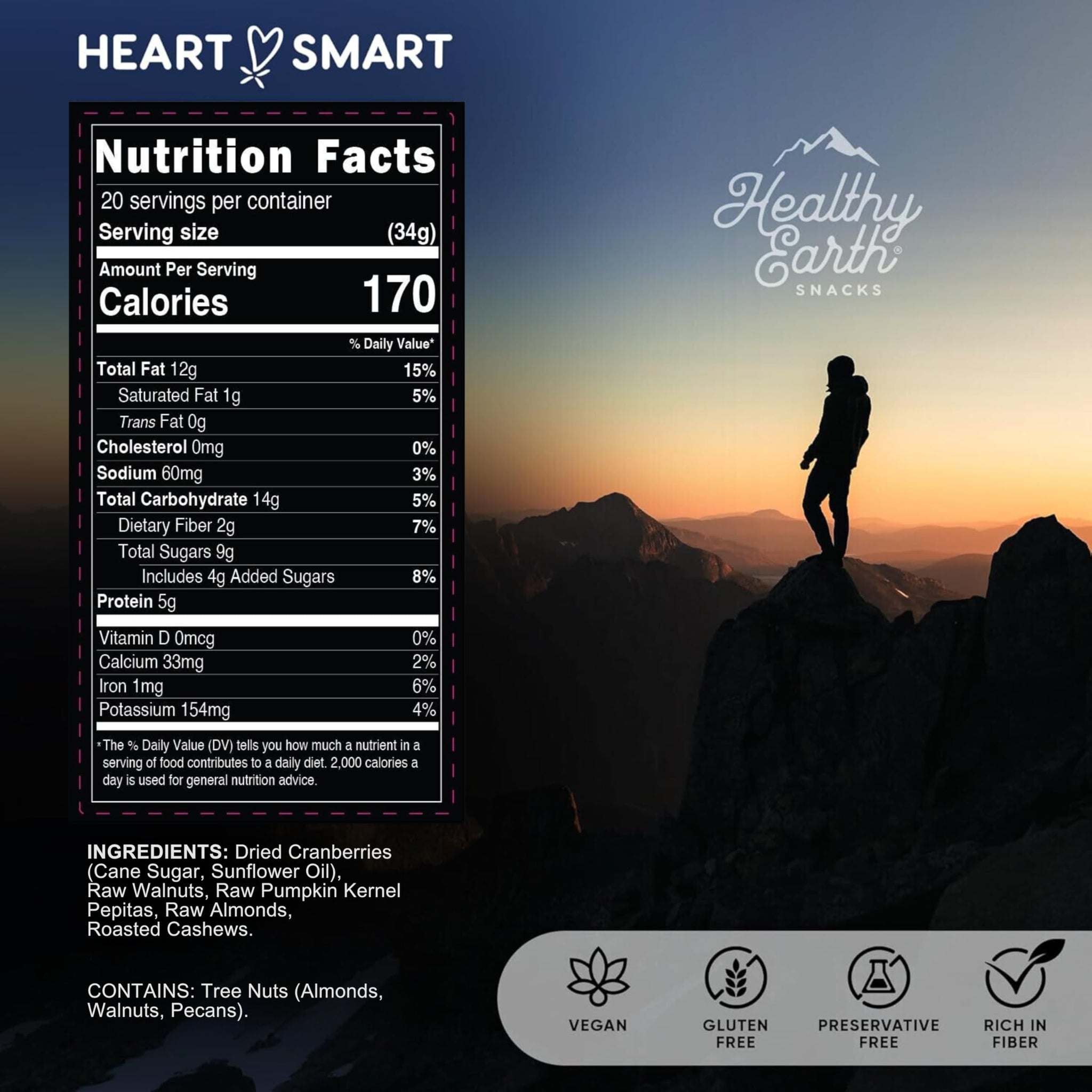 Mixed Nuts Unsalted | Trail Mix | Trail Mix without Peanuts | Gourmet Snacks, Protein Snacks, Gluten Free, No Preservatives, High Fiber (Wellness