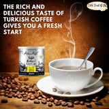 Abu Auf Abuauf Oriental Original Turkish Coffee Cafe Arabic Arabian Arabica Ground Roasted Mud Coffee Light Roast Blend (Light Roast With Cardamom