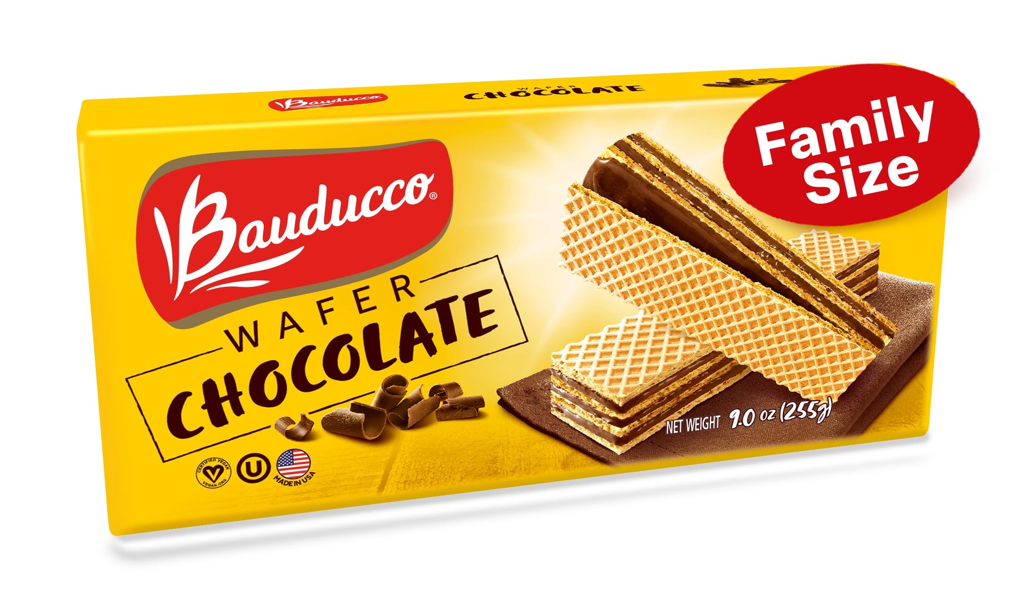 Bauducco Chocolate Wafers - Crispy & Delicate Wafer Cookies With 3 Delicious, Indulgent Decadent Layers of Chocolate Flavored Cream- Vegan and Kosher