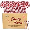 Fusion Select 100 Pcs Mini Candy Canes - Striped Christmas Candies, Sweet Goodies for the Holidays - Naturally Flavored Mini Peppermint Confections