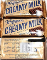 Whittaker's Dairy Milk Chocolate 3 x 50g Bars/Slabs