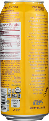 Guayakí Yerba Mate, Energy Drink Alternative, Organic Lemon Elation Flavor, 15.5 Oz, 150mg Natural Caffeine, Smooth Energy & Focus