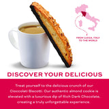 Nonni's XL Biscotti Dark Chocolate with Almond Cookies, Individually Wrapped Italian Coffee Snacks, 25 Cookies, 33.25 oz. Large Carton (Pack of 1)