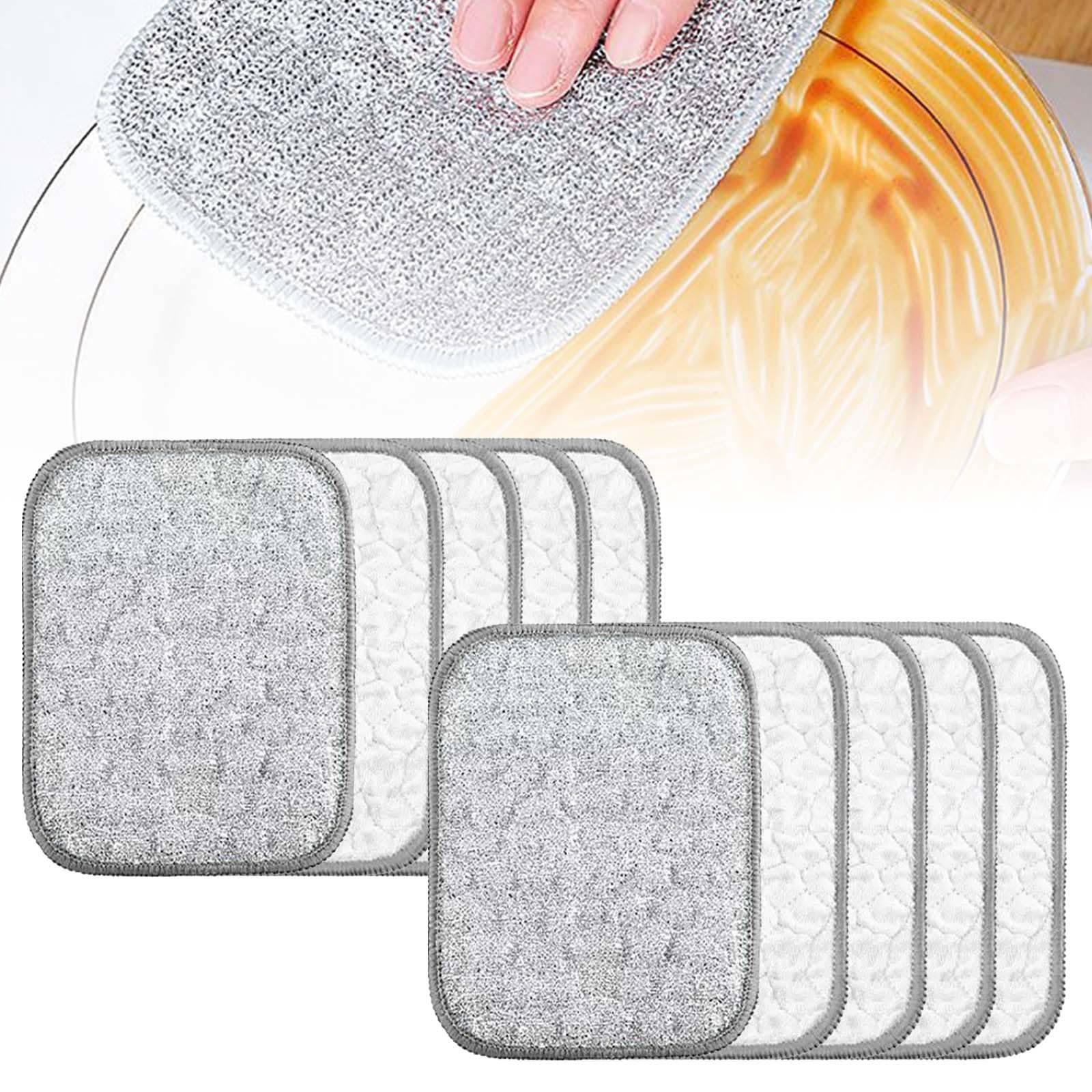 Fuiyuqa Multipurpose Wire Dishwashing Rags for Wet and Dry, Reusable Wire Miracle Cleaning Cloths, Round Wire Washing Cloth, Non Scratch Wire