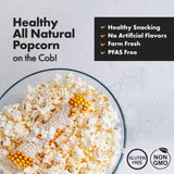 Poppin Cobs Microwave Popcorn on the Cob (3 PK) (Original) Whole Popcorn Kernels, Individually Wrapped Healthy Pop Corn on the Cob with Bags, Gluten
