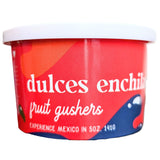 DULCES ENCHILADOS Fruit GUSHERS, fruity gummies tossed in Mexican chamoy and spices, 1-5oz Cup