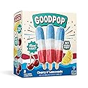 GoodPop - Organic Cherry N' Lemonade Assorted Freezer Pops - 100% Fruit Juice, No Artifical Dyes or Flavors, No Added Sugar, 8 Count
