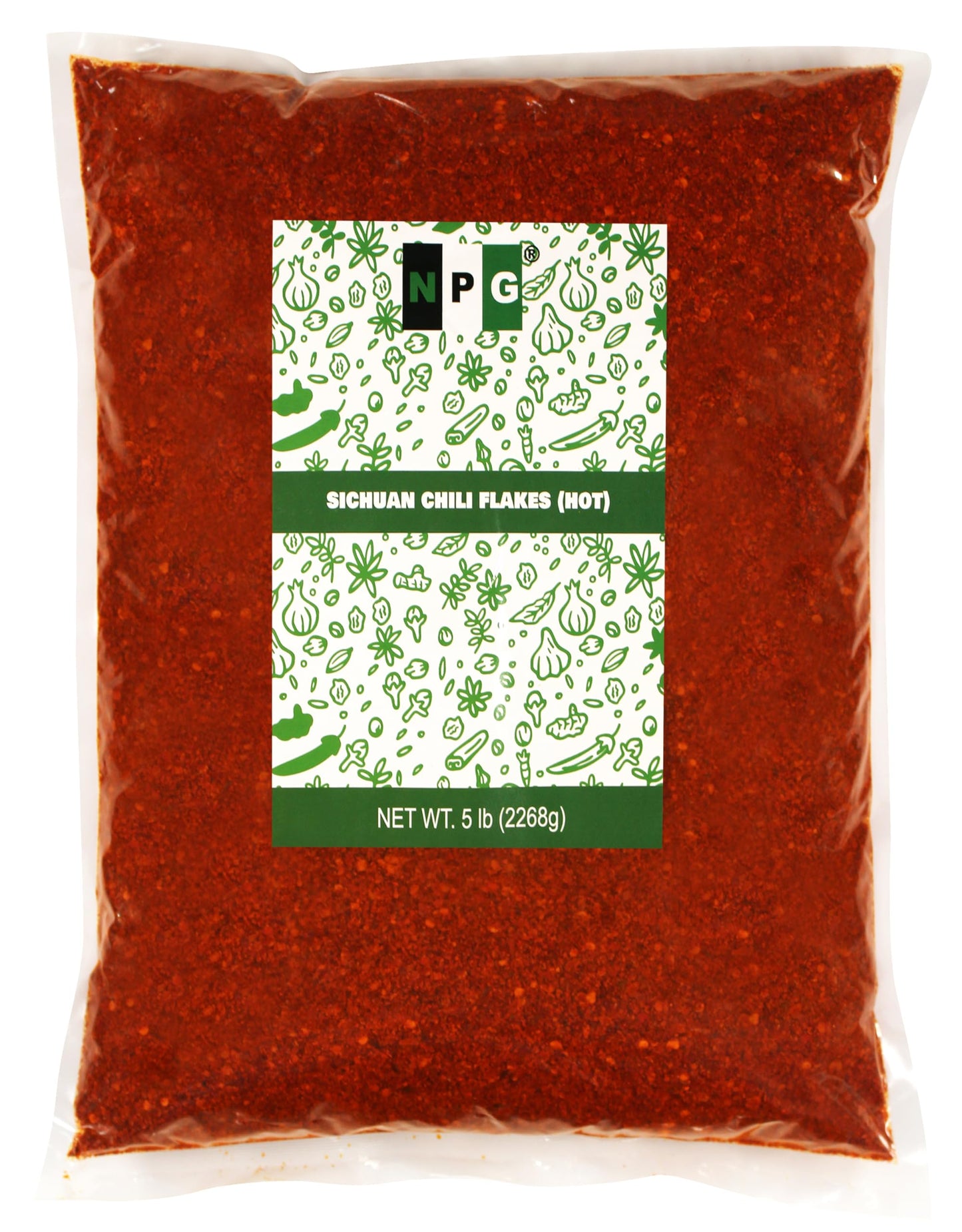 NPG Sichuan Chili Flakes 5 lb, Extra Hot, Crushed Red Pepper Bulk