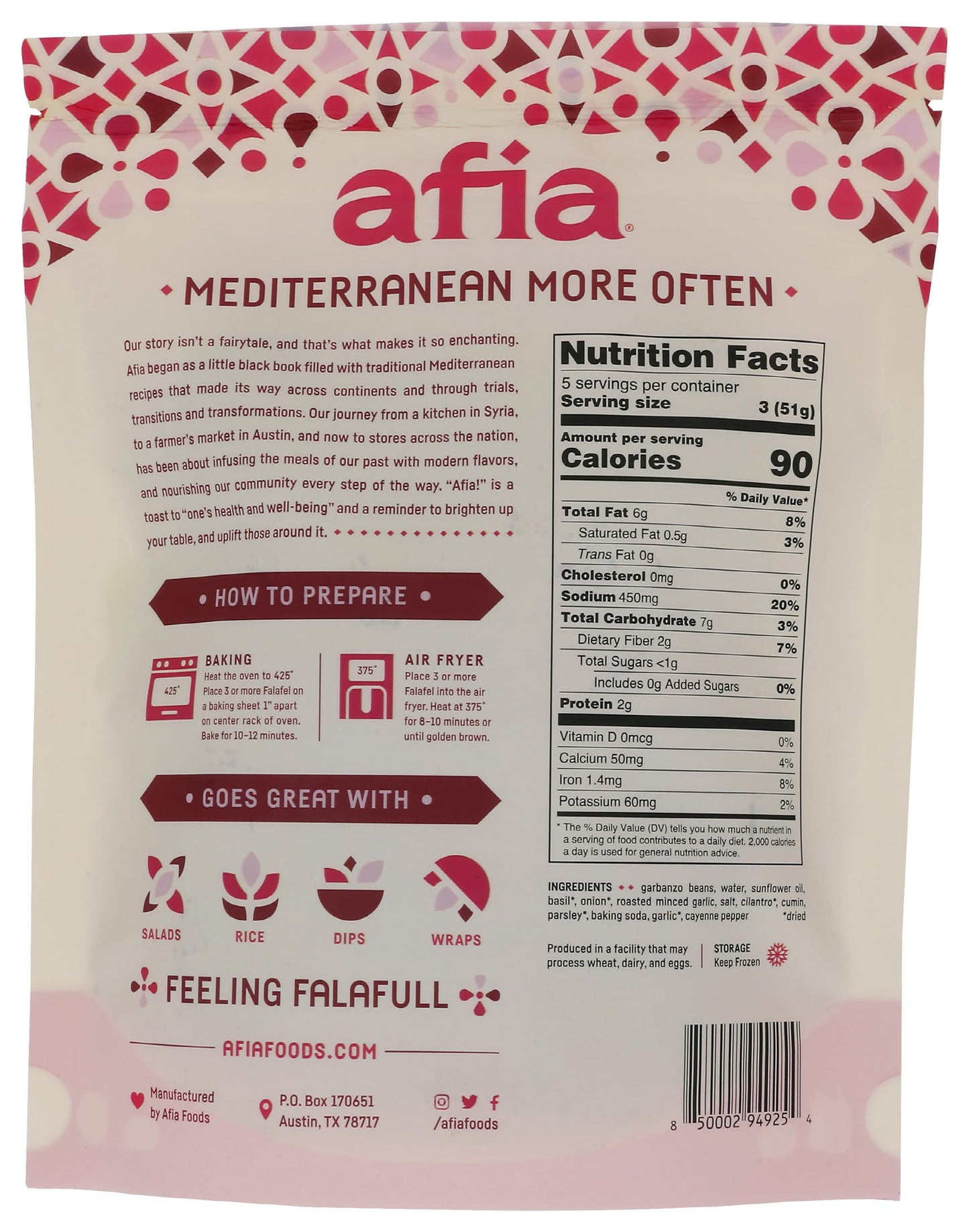 Afia, Falafel Garlic Herb, 9 Ounce
