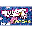 BUBBLE YUM Cotton Candy Flavored Chewy, Bubble Gum Pack, 2.82 oz