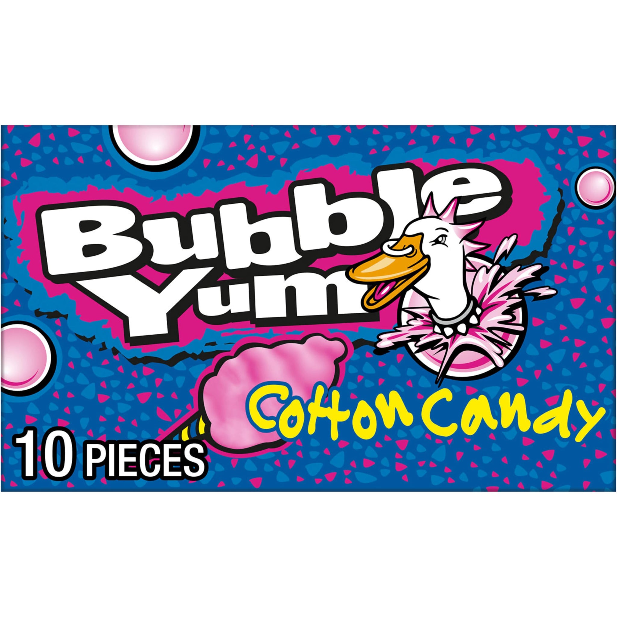 BUBBLE YUM Cotton Candy Flavored Chewy, Bubble Gum Pack, 2.82 oz