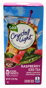 Crystal Light Raspberry Iced Tea Drink Mix, 12-Quart 1.6-Ounce Canister (Pack Of 5)