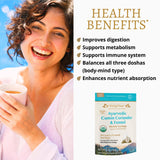 DelighTeas Organic Digest & Detox CCF Tea | Eco-friendly, Compostable Pyramid Tea Bags | Ayurvedic Cumin, Coriander, Fennel Tea | USDA Organic