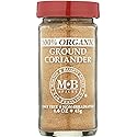 Morton & Bassett 100% Organic Ground Coriander | Warm, Citrusy Spice for Global Cooking | Gluten Free, Salt Free, Non-GMO | 1.6 oz Jar