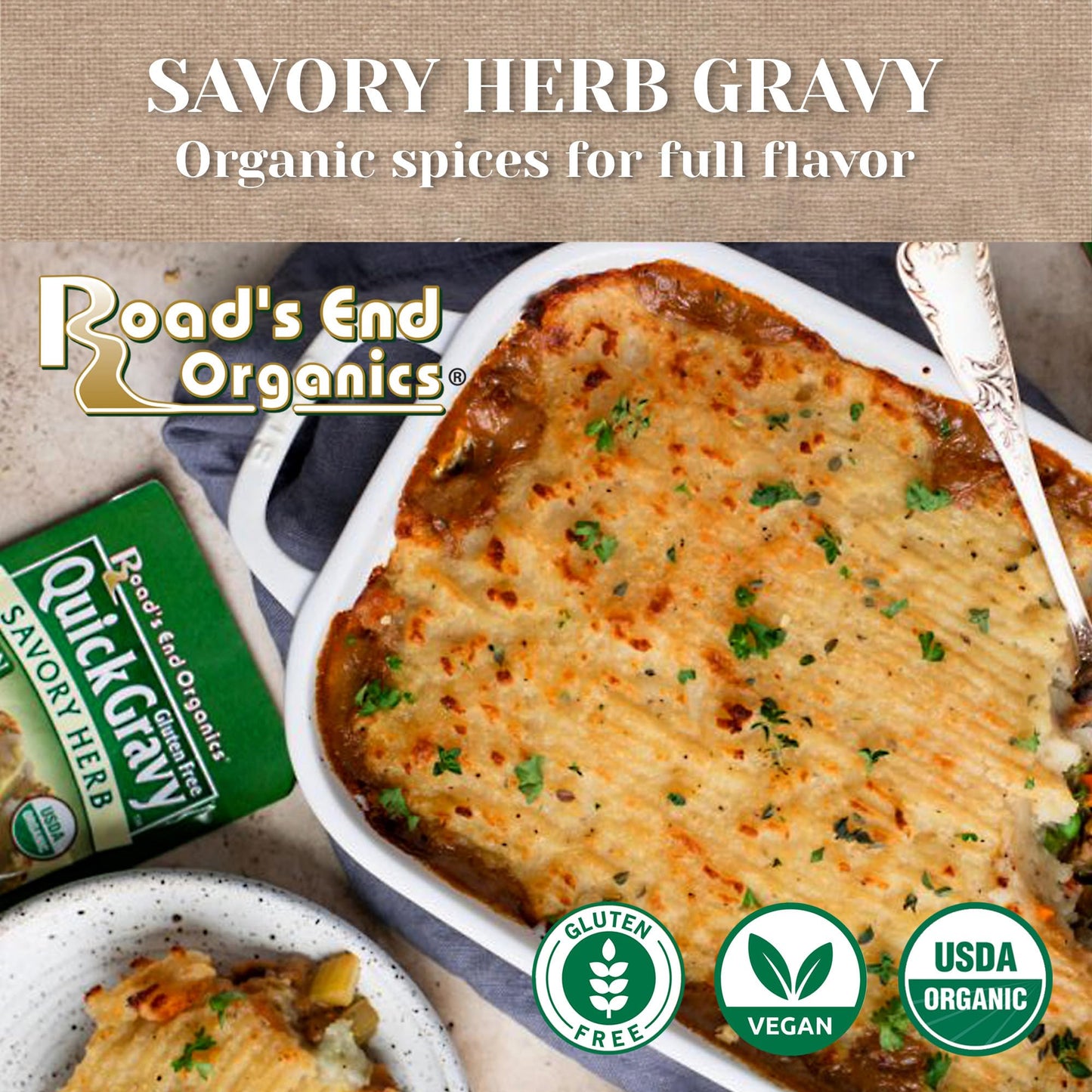 Roads End Organics Savory Herb Organic Gravy Mix - 1 Oz (Pack of 12)
