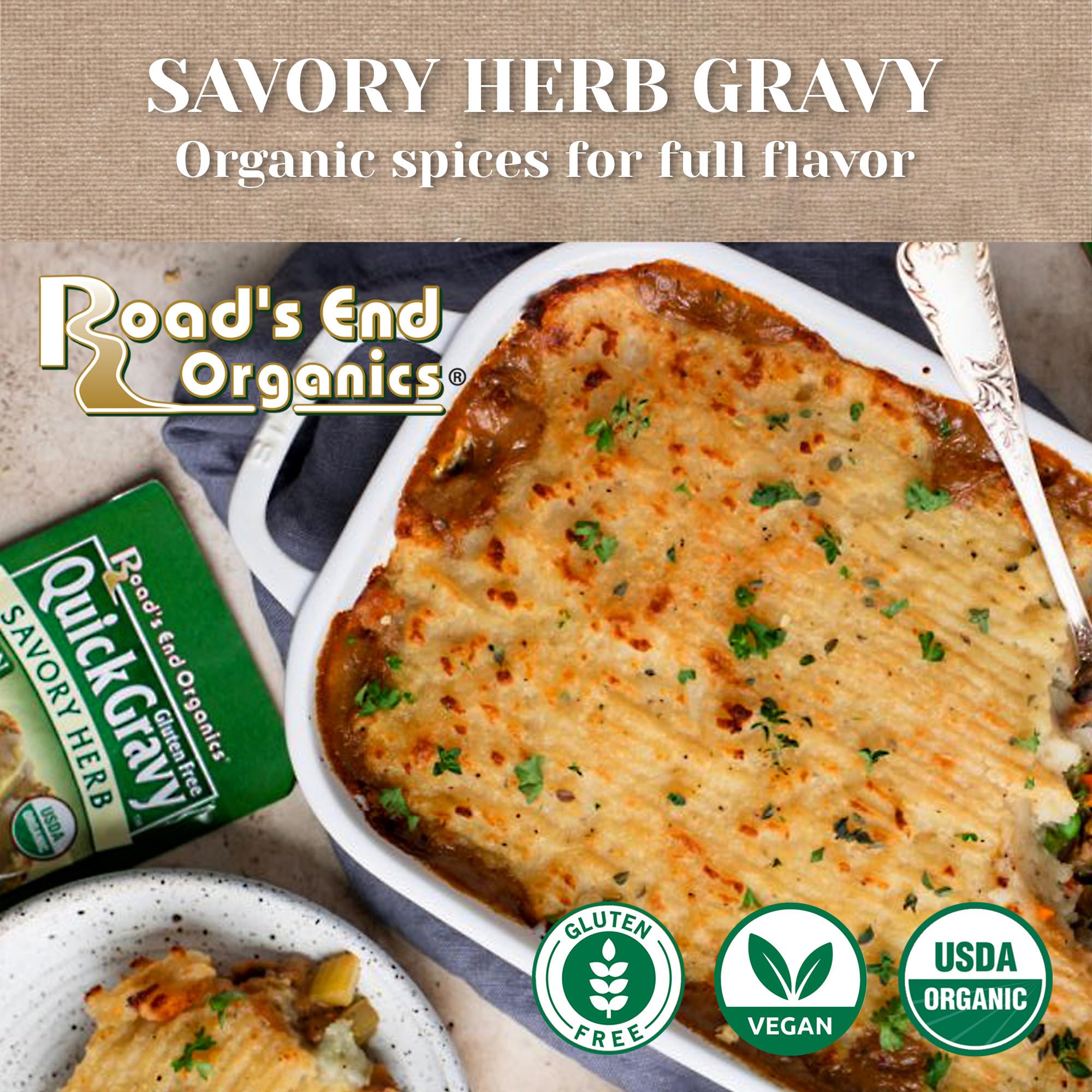 Roads End Organics Savory Herb Organic Gravy Mix - 1 Oz (Pack of 12)