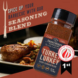 DennyMike's Turkey Lurkey Poultry Seasoning BBQ Rub, Low Sodium Seasoning & Gluten-Free Gourmet Chicken Herbs, Spices & Seasonings for Roasting