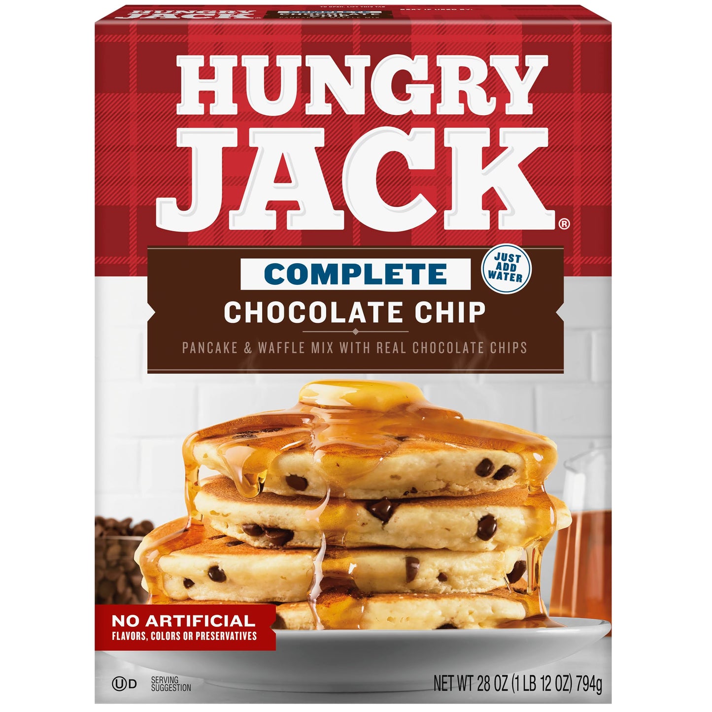 Hungry Jack Complete Chocolate Chip Pancake & Waffle Mix 28 oz