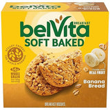 belVita Soft Baked Breakfast Bars, Banana Bread, 5 Packs (1 Biscuit Per Pack)