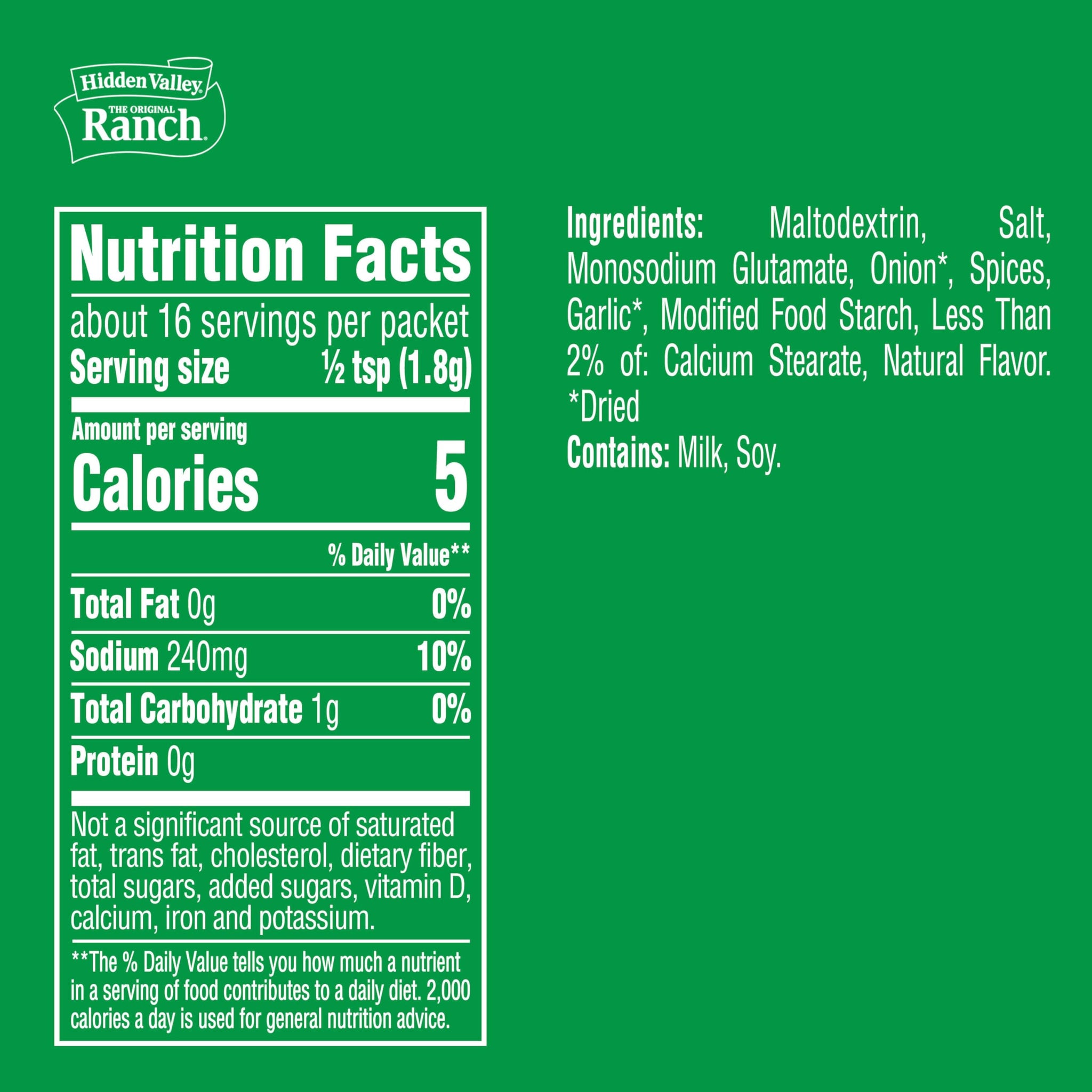 Hidden Valley Original Ranch Dip Mix, 1 Ounce Each, 4 Count (Package May Vary)