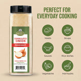 Good Tierra Granulated Onion 22 oz - Dehydrated Onion Powder for Cooking, All Purpose Seasoning, Culinary Gourmet Spice (6 Pack)