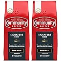 Community Coffee Signature Blend, 64 Ounces Ground Coffee, Dark Roast, 32 Ounce Bag (Pack of 2)