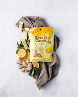 Prince of Peace Lemon Flavored Ginger Candy Chews, Natural, Gluten Free, 4 Ounces (Pack of 12)