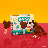GOODPOP - Disney Mickey Mouse Fudge n' Vanilla Dairy-Free Dessert Bars, 6 Ct