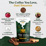 Dodjivi Organic Reishi Mushroom Coffee, Sustained Energy & Focus, Instant Coffee, Arabica with Adaptogenic Herbs, Sugar-Free, Vegan, Keto-Friendly