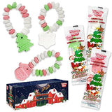 30 Pack Christmas Candy Bracelets - Individually Wrapped Holiday Themed Designs & Delicious Flavor -Bulk Christmas Candy Use For Stocking Stuffers