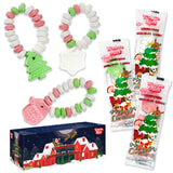 30 Pack Christmas Candy Bracelets - Individually Wrapped Holiday Themed Designs & Delicious Flavor -Bulk Christmas Candy Use For Stocking Stuffers