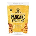 Lakanto Pancake and Waffle Mix - Sweetened with Monk Fruit Sweetener and Erythritol, Breakfast, Flapjacks, Almond Flour, Low Net Carbs, Gluten Free, Keto Diet Friendly - 16 oz