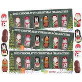 Mini Chocolatey 2025 Christmas Characters, Individually Foil Wrapped Pieces, Stocking Stuffer Candy, 1.38 Ounces (Pack of 3)