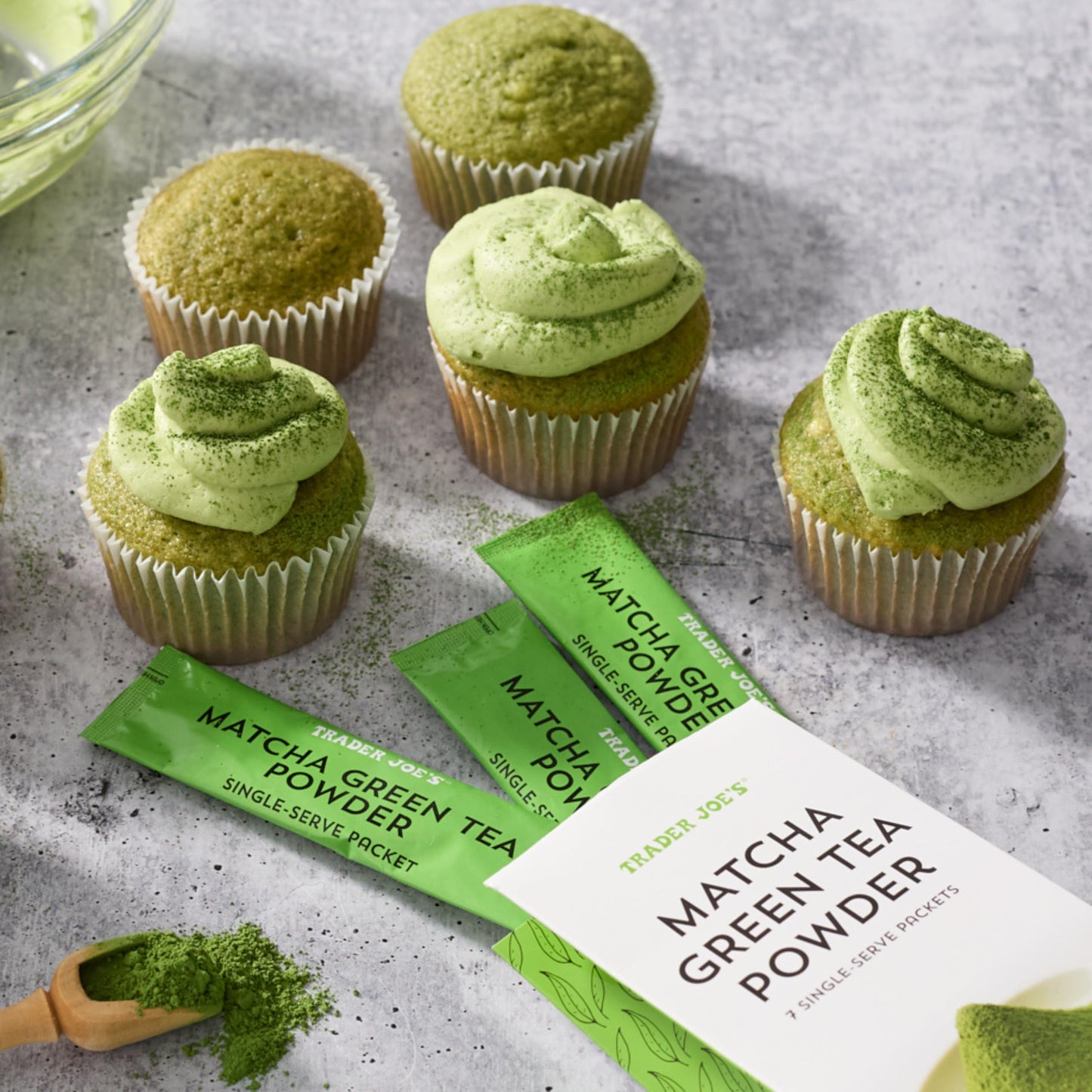 Trader Joe’s Matcha Green Tea Powder - Convenient Single Serve Packets, for Travel & Home, 3 Pack (each with 7 Sticks)