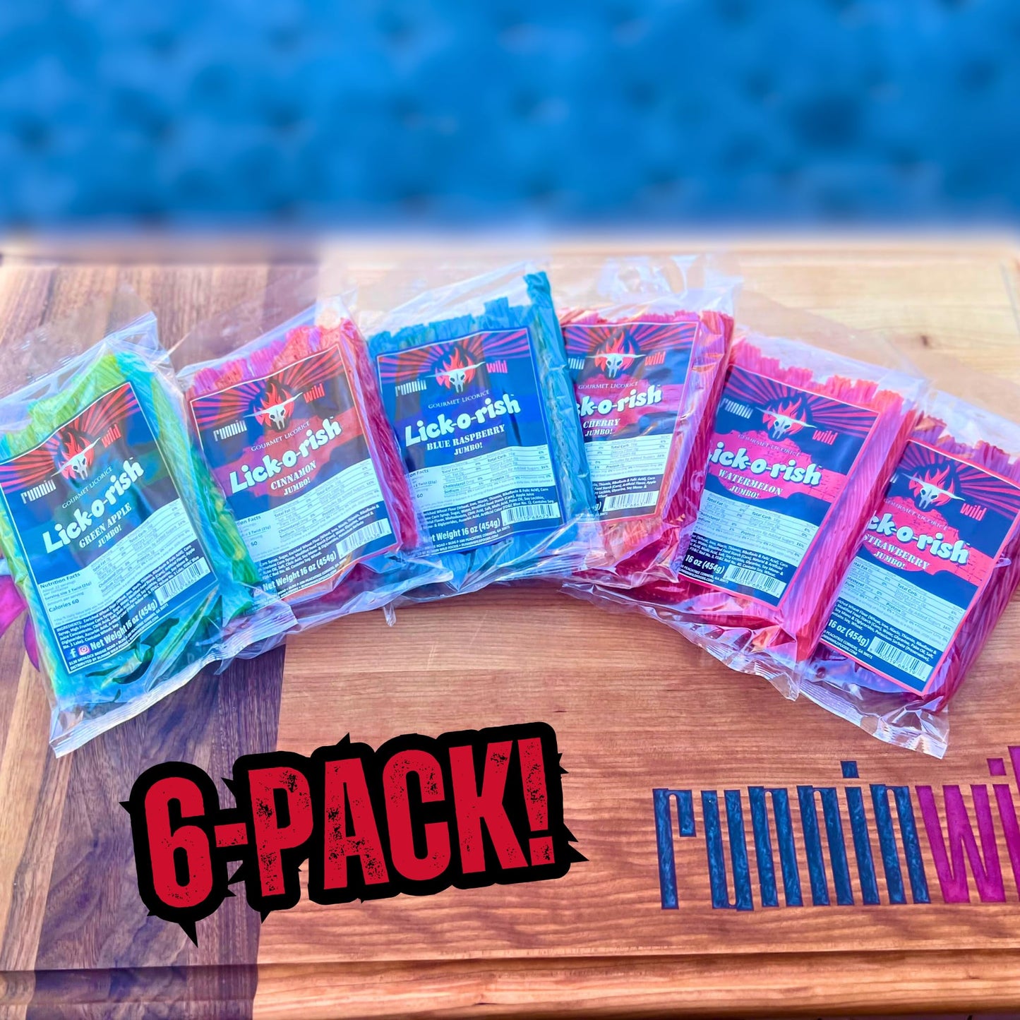 Delicious Licorice Candy Variety Pack - 6 Lbs of Soft, Chewy, Flavor-Packed Licorice in 6 Fun & Fruity Flavors - 1lb Bags Each - Perfect for Father’s