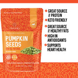 Herbaila Pumpkin Seeds Raw Unsalted, 2 lbs. Pepitas Raw Pumpkin Seeds Unsalted, Pumpkin Seed, Shelled Pumpkin Seeds, Unsalted. All Natural, Non-GMO