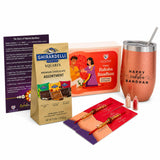LOVENSPIRE Traditional Rudraksha Rakhi Gift Hamper for Brother & Bhabhi - Adjustable Rakhi Bracelet with Tumbler, Chocolates, Roli Chawal & Card
