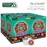 The Original Donut Shop Snickers Coffee, Keurig Single Serve K-Cup Pods, Flavored Coffee, 96 Count (4 Packs of 24)