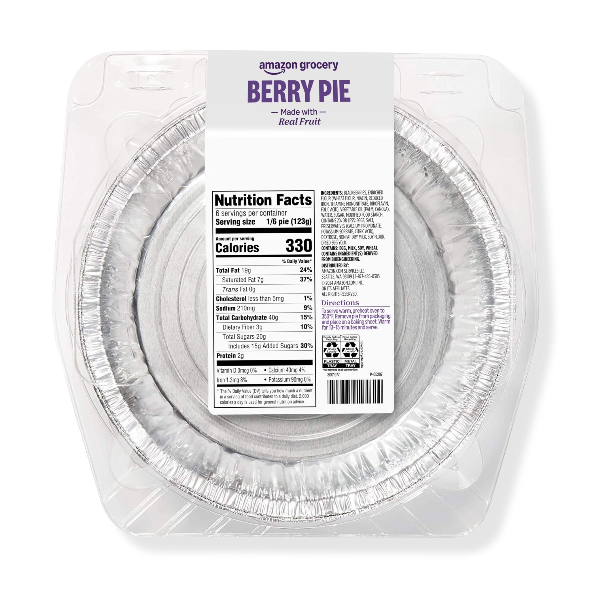Amazon Grocery, Berry Pie, 26 Oz , Frozen