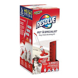 Resolve Pet Specialist Easy Clean Brushing Kit includes High Traffic Foam Carpet Cleaner, Pet Stain and Odor Remover, 22oz