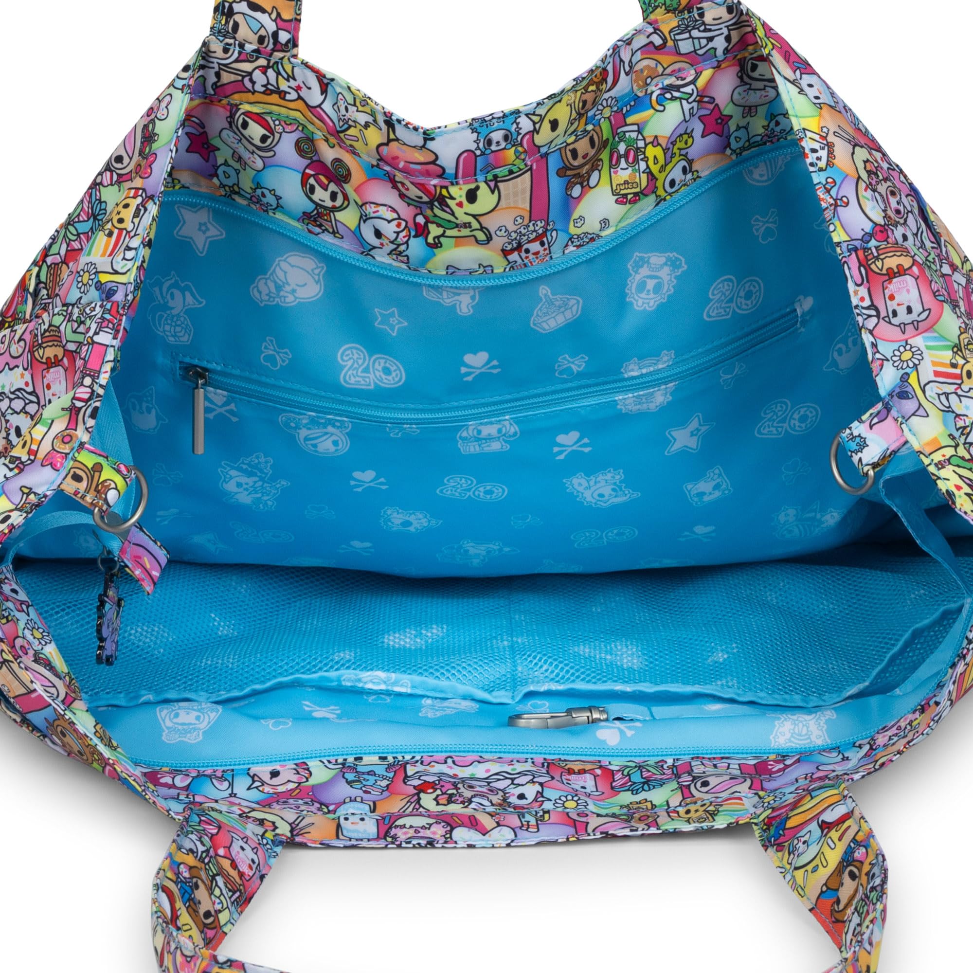 JuJuBe x tokidoki 20th Anniversary Celebration Super Be Plus Tote Bag, Purses for Women, Bag for School or Travel, Fits Laptops and Notebooks, 8